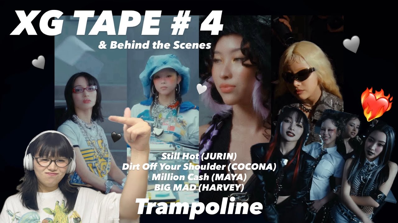 XG - XG TAPE #4 (JURIN, COCONA, MAYA, HARVEY) 4 solo songs + 'Trampoline' PV & Behind REACTION 👽🖤🩶