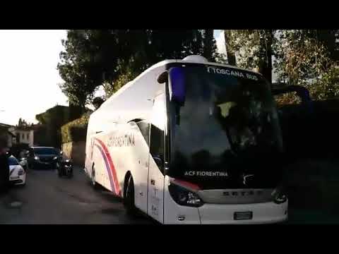Arrivo della squadra a Coverciano