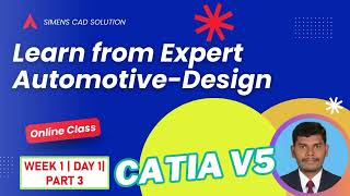 #catia #automotivedesign Trim Design Tutorial |Week 1 Day 1 Part 3 | Beginner to Advanced|Live class