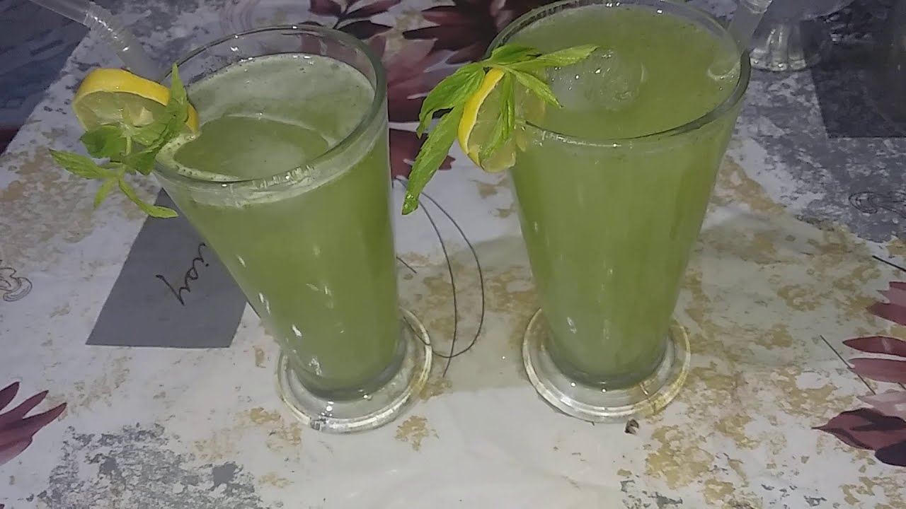 ألذ عصير ساقع لمون بالنعناع😋😋 - YouTube