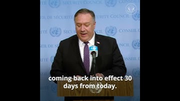 Secretary Pompeo Initiates Restoration of Iran Sanctions