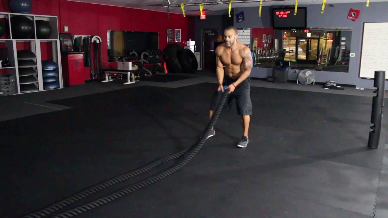 Las Vegas personal trainer battle ropes YouTube