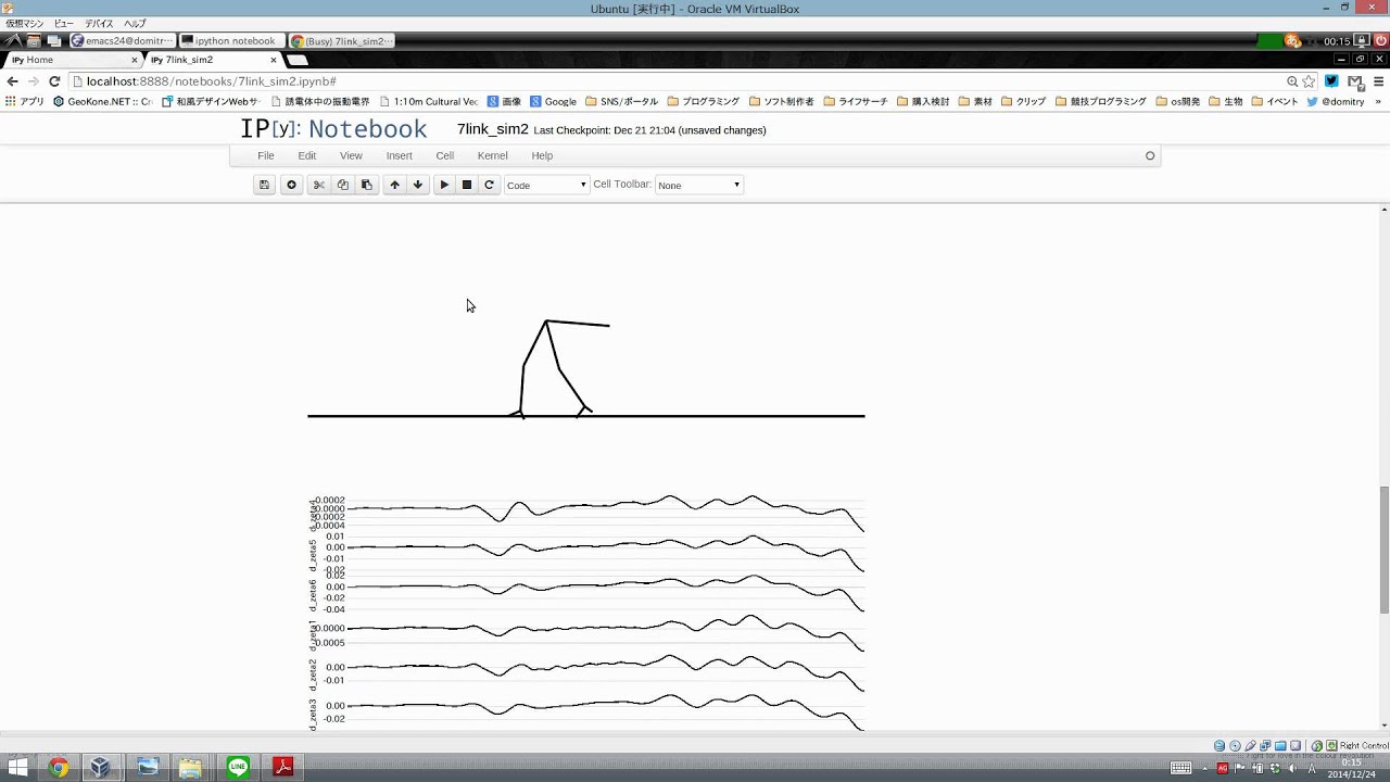 Simulation of human gait with continuous PD controller