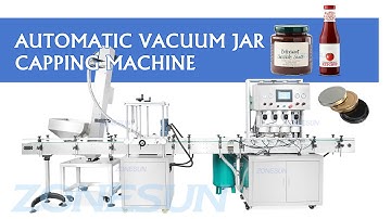 Automatic Glass Bottle Vacuum Capping Machine With Cap Feeder