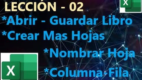 Excel Desde Cero Como Guardar y Dar Nombre a Un Libro-Crear Hojas. Filas-Columnas-Celdas Video 2
