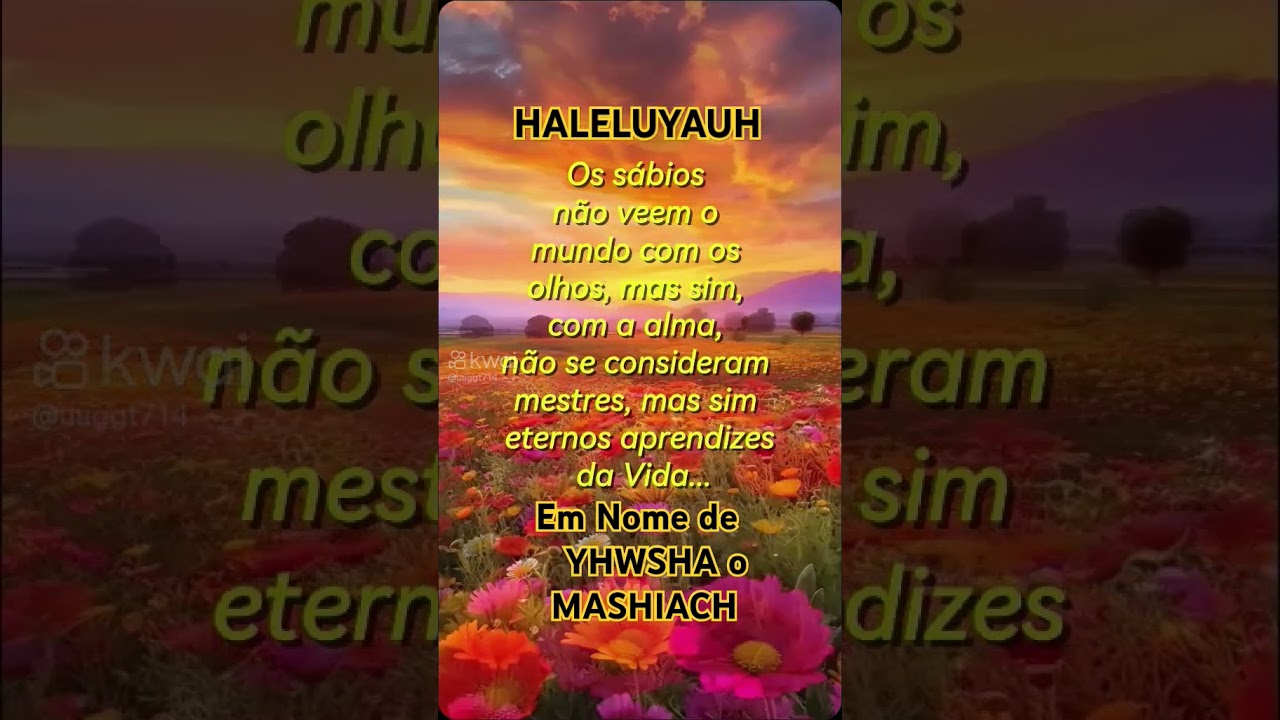 Louvado e Adorado seja o Poderoso Nome de YAUH Criador em YHWSHA o MASHIACH!🥰🙌🏽🙇🏽‍♀️🎶