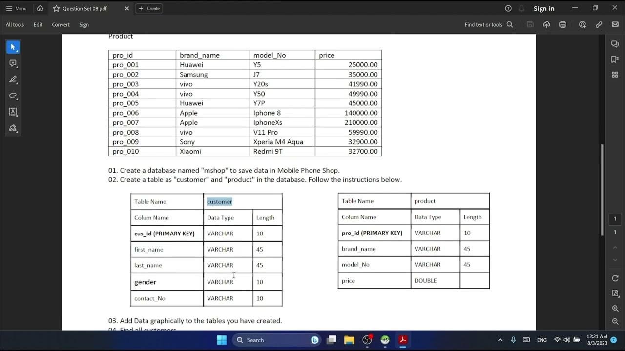 Using MySQL Workbench Software or HeidiSQL Software to create a ...
