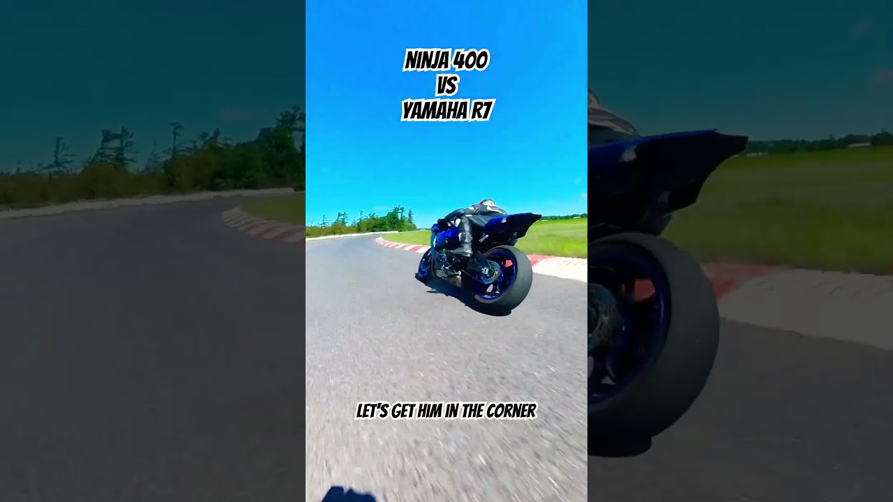 Ninja 400 Vs R7 Small Bike Is So Much Fun Kawasaki Yamaha Racing Trending Motorcycle