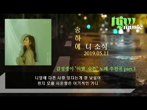 송하예 - 니 소식 / 가사                            [감성쟁이 "이별_슬픈" 추천곡 part.1]
