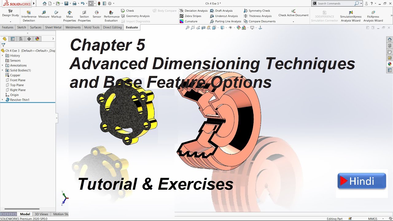 Chapter 5 Extruded features & Revolved features Exercises - YouTube