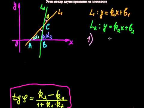 §16 Угол между двумя прямыми на плоскости