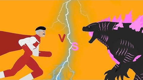 Evolved Godzilla vs Omni-man (GxK: the new empire vs invincible) | Fanmade battle animation #1