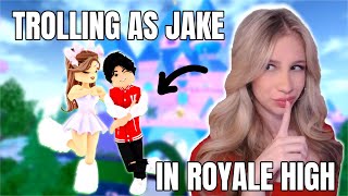 TROLLING as JAKE in ROYALE HIGH on ROBLOX