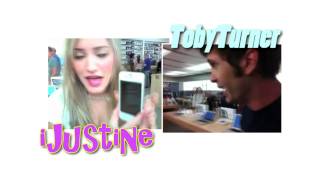 iJustine and Toby Turner Dancing At Apple Store SYNCHRONIZED!!