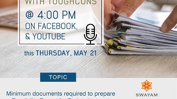 Talk Show- (Ep2) with Toughcons-  Documents required for Feasibilty Report