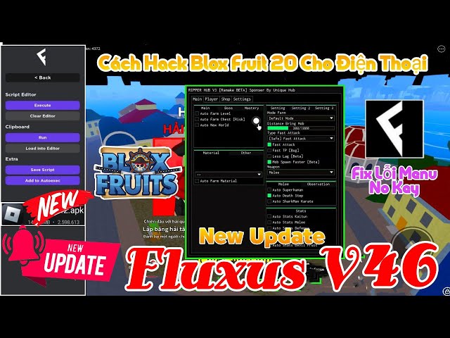 ROBLOX] Getkey Client Fluxus V9 Blox Fruits 18 RACE V4 Cho Điện Thoại Và PC  - BiliBili
