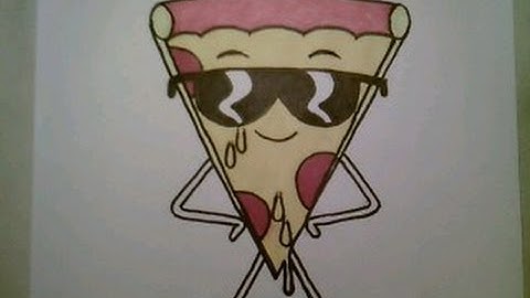 how to Draw Pizza Steve From Uncle Grandpa Cartoon Character Easy Step By Step Free Hand Real Time