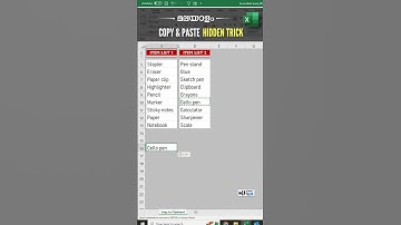 #shorts #youtubeshorts #excel #malayalam  | Clipboard in Excel | Excel Magic trick |