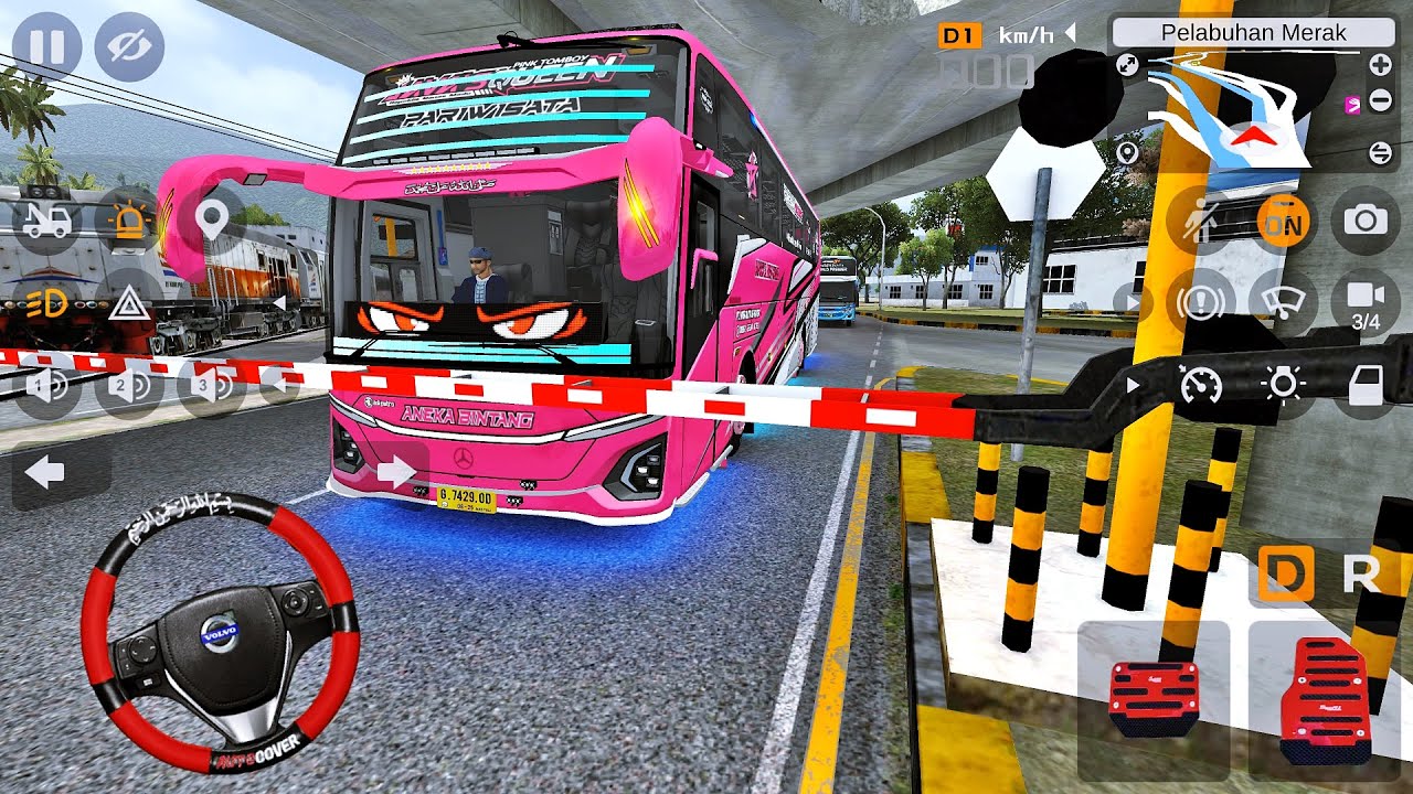 Bus Java's Queen Bus Java's Queen Aneka Bintang JB5 Terbaru Sedang Menunggu Kereta Api ...