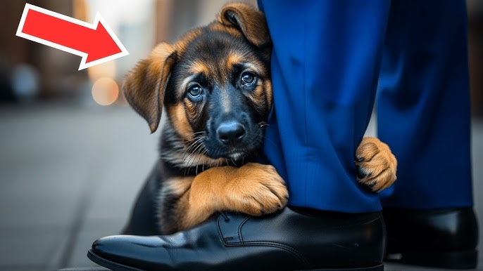 The Puppy Kept Following The Police Dog For Help – When It Learned The Reason, It Burst Into Tears!