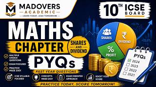 ICSE Class 10 Maths | Shares and Dividend PYQs | Complete Chapter Explained | Board Exam 2027