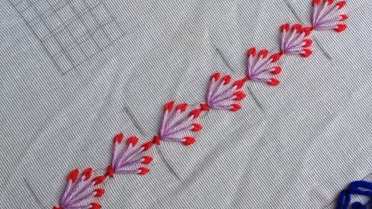 Osem embroidery designs) beautiful border line embroidery 🪡❤️🪡 very easy and amazing 