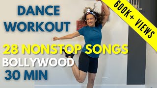 30 minute At-home Non-stop 28 Bollywood Songs Dance Workout | Burns 🔥 upto 425 cal | Weight Loss screenshot 2
