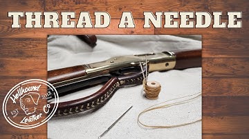 How To Thread Stitching Needles with Sinew | Leathercraft Tips | Basic Leather Skills