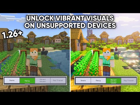 UNLOCK Vibrant Visuals on UNSUPPORTED Devices 🔥 | Force Enable Vibrant Visuals in Minecraft PE 1.26+