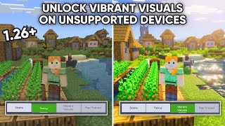 UNLOCK Vibrant Visuals on UNSUPPORTED Devices 🔥 | Force Enable Vibrant Visuals in Minecraft PE 1.26+