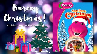 Barney Night Before Christmas - Reading Kids Books Read Aloud