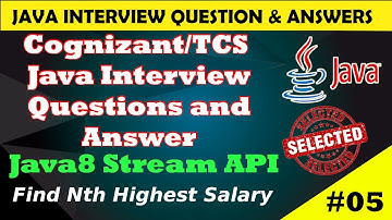 Find Nth Highest Salary Using Java8 | Cognizant/TCS Java Interview Questions and Answer (HINDI)