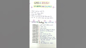 class 12th biology syllabus 2025-26 ll up board syllabus 2025-26 #upboardsyllabus2025#biologyclass12