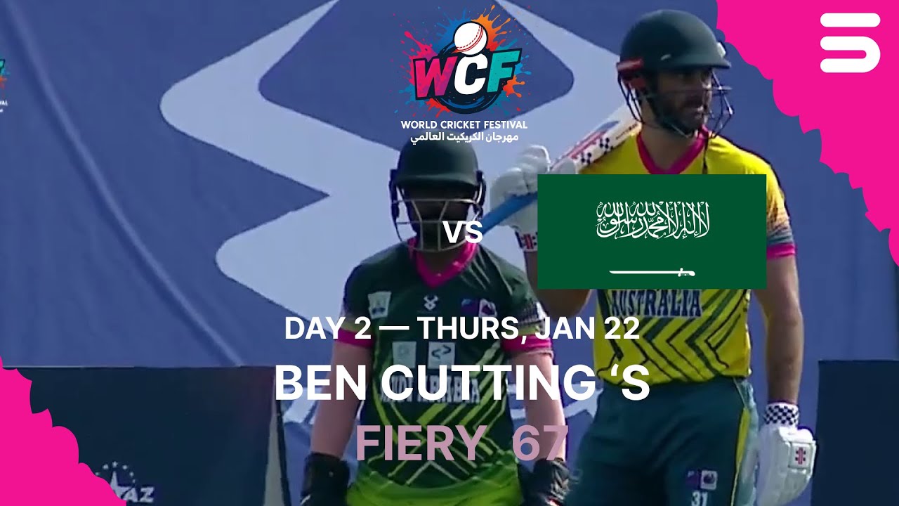 Ben Cutting's Fiery 67 🔥 | AUS VS SAUDI ARABIA | WCF - Double Wicket World Cup 2026 | Day 2 | M9D1J