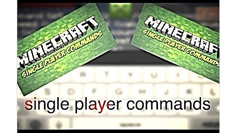 Single player commands ios minecraft pocket edition
