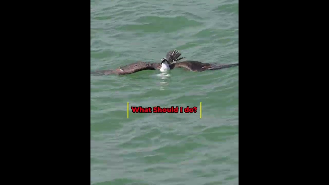 Osprey Attack injured fish - Too close - what should he do