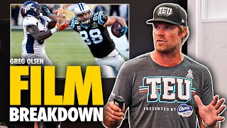 Celebrity Greg Olsen BREAKS DOWN FILM to NFL Tight Ends | Youth Inc. at Tight End University Profile