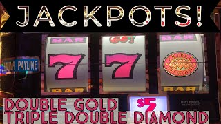 High Limit 3-Reel Slot Play - Double Gold & Triple Double Diamond JACKPOTS!