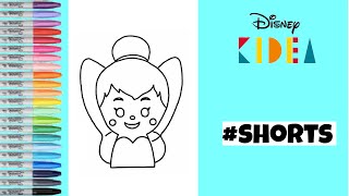 Disney Fairies Tinker Bell Coloring Book Page #shorts #coloring #disney #tinkerbell
