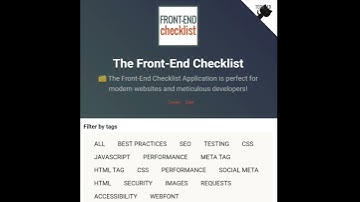 Front-End Checklist 2021 | Github #Shorts