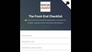 Front-End Checklist 2021 | Github #Shorts