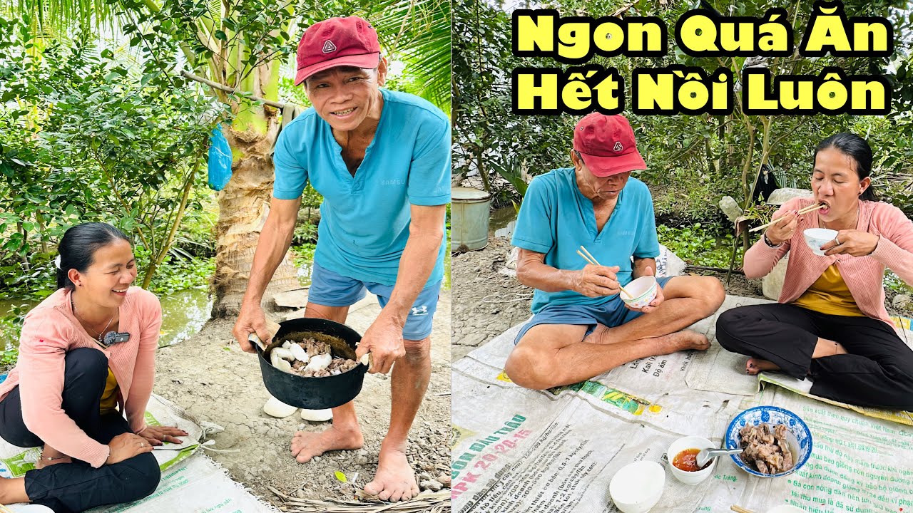 Lần đầu tiên chú giá mua sườn heo hầm nước dừa đãi em quy ăn lia lịa hết nguyên nồi 