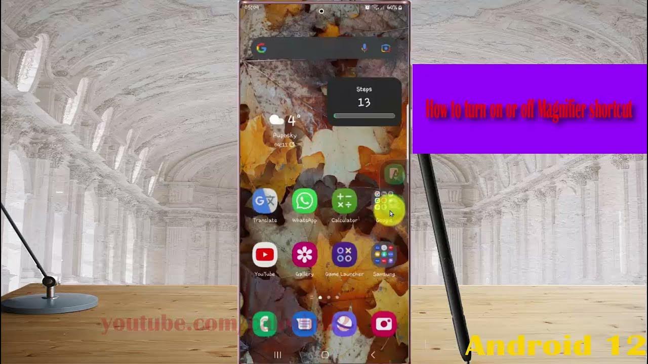 Samsung Galaxy S22 Ultra How to turn on or off Magnifier shortcut