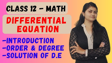 Differential Equations |Chapter 11 chse odisha | Order and degree of differential equations