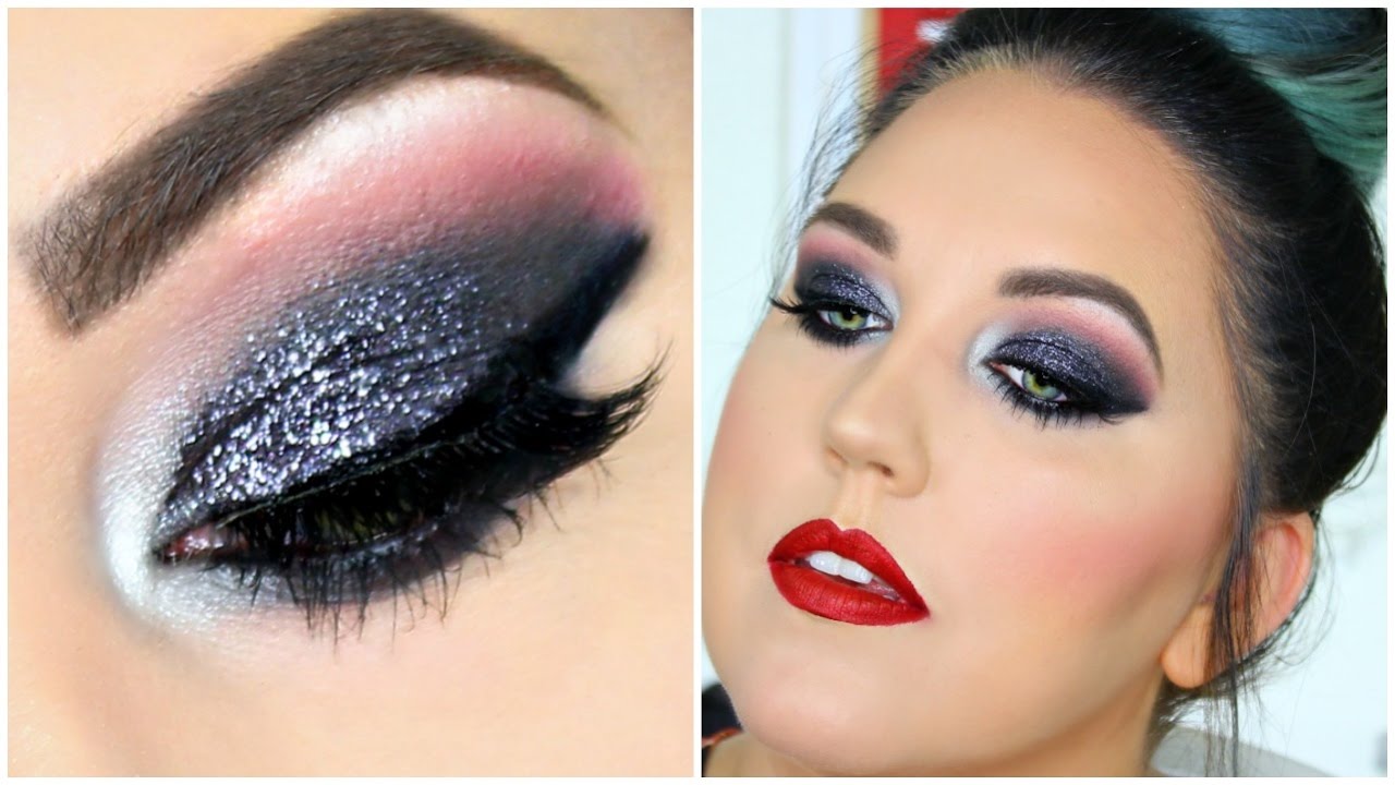 New Years Eve Glitter Glam Makeup Tutorial | Lindssey Lew - YouTube