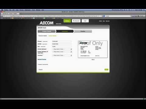 Screen Offset AECOM Business Card Portal