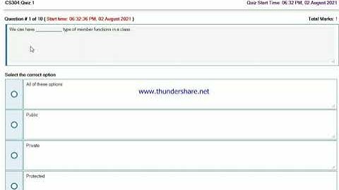 cs304 quiz 1 2021 100% perfect solution ||Rising Stars