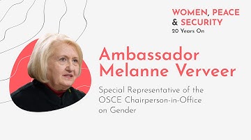 #UNSCR1325: OSCE Chairperson-in-Office Special Representative on Gender, Ambassador Melanne Verveer