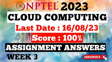 Cloud Computing Assignment Answers Week 3 | NPTEL