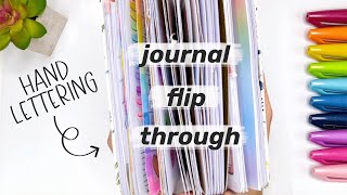 Journal Flip Through with Hand Lettering Ideas! (2022)